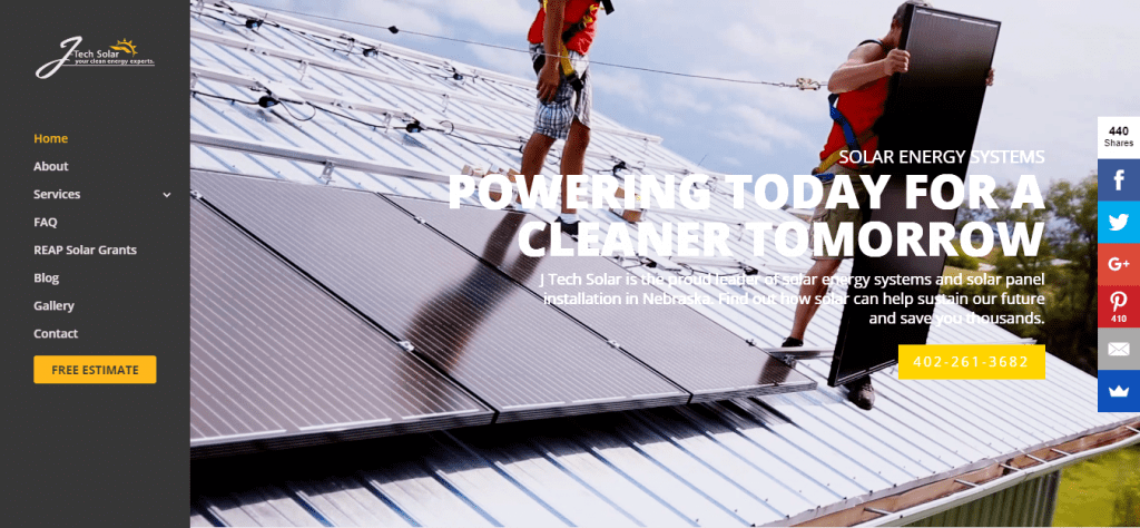 Small Business Websites Divi Builder(J Tech Solar) - SmallBusinessWeb