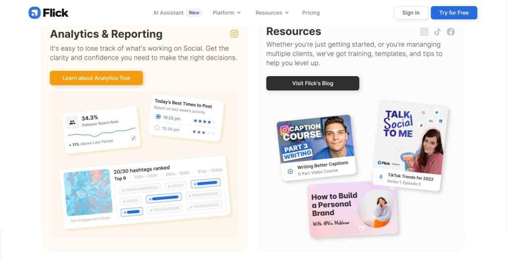 AI-Driven Social Media Management Tools for Small Businesses(Flick Analytics and Reporting) - SmallBusinessweb