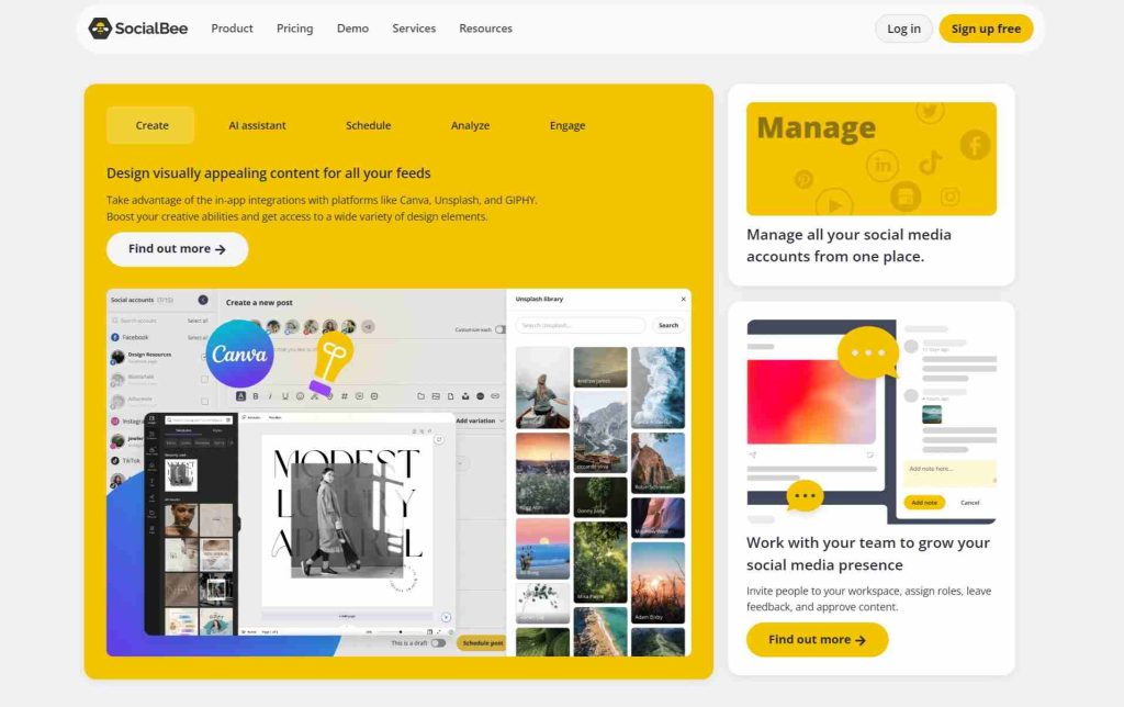 AI-Driven Social Media Management Tools for Small Businesses(SocialBee Design Visually) - SmallBusinessweb